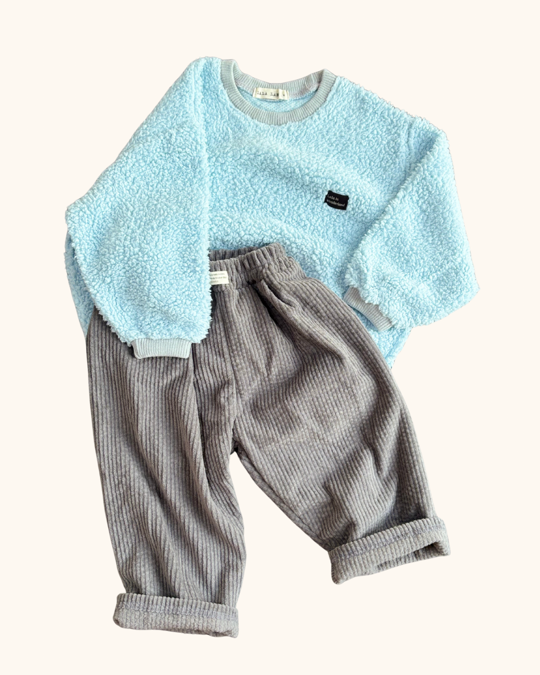 Grey Soft Corduroy Pants