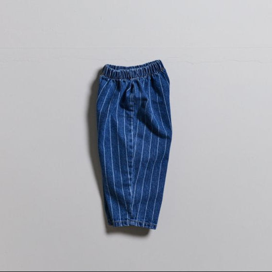 Striped Denim Pants