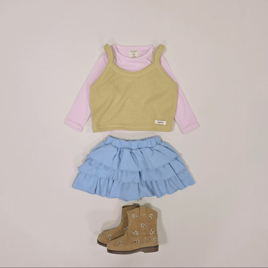 Ruffle Skirt Sky