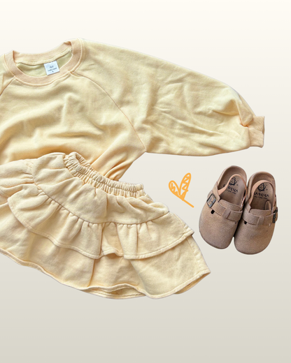 French Terry Skirt Yellow