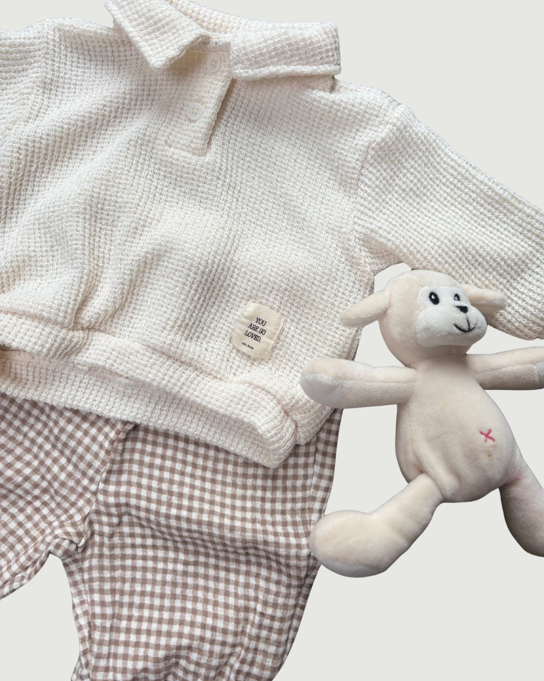 Embossed Check Pants