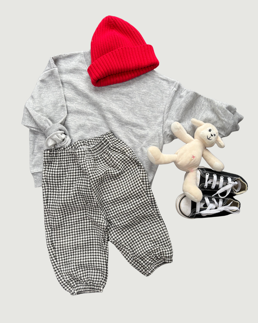 Embossed Check Pants