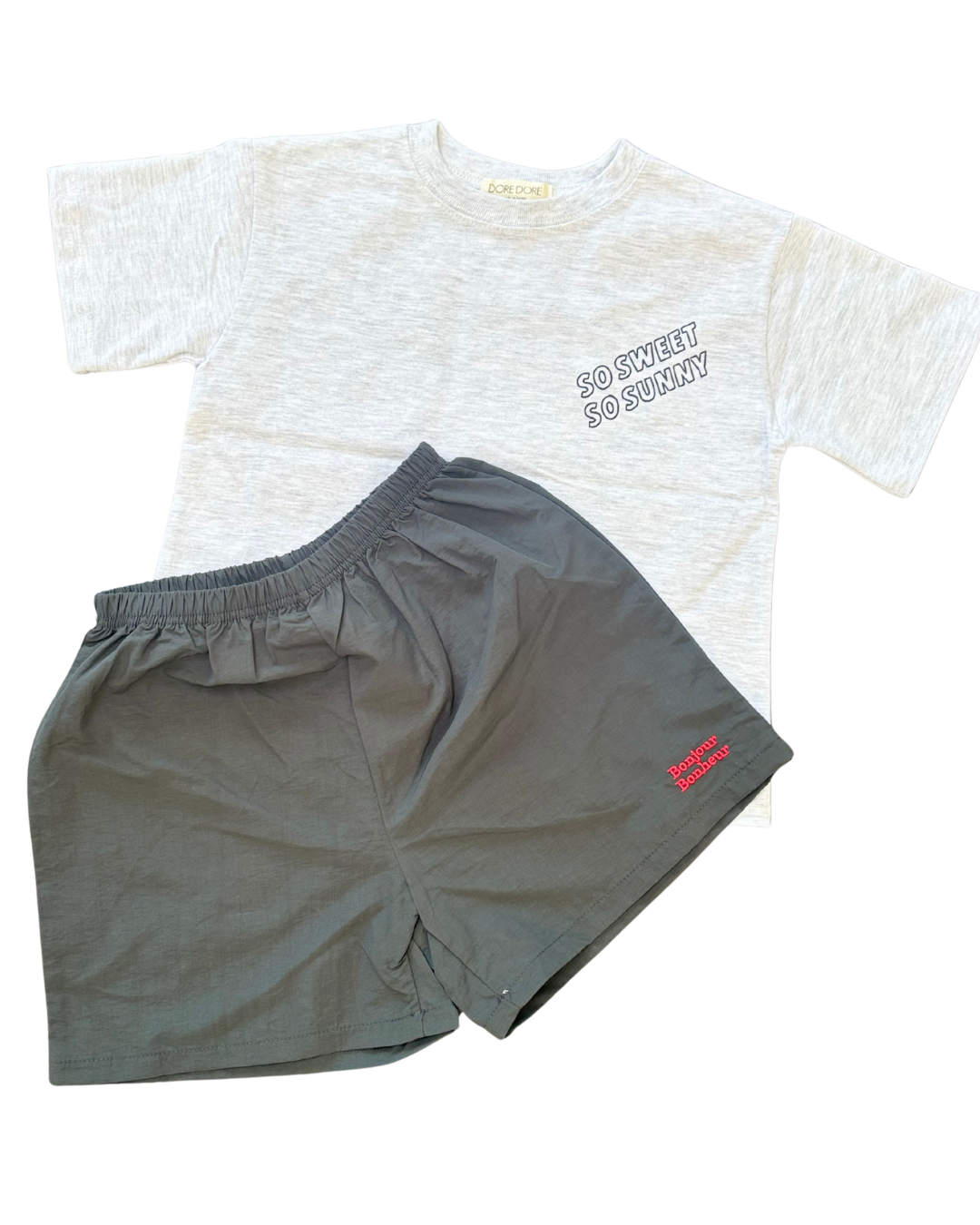Bonjour Bonheur Shorts Charcoal