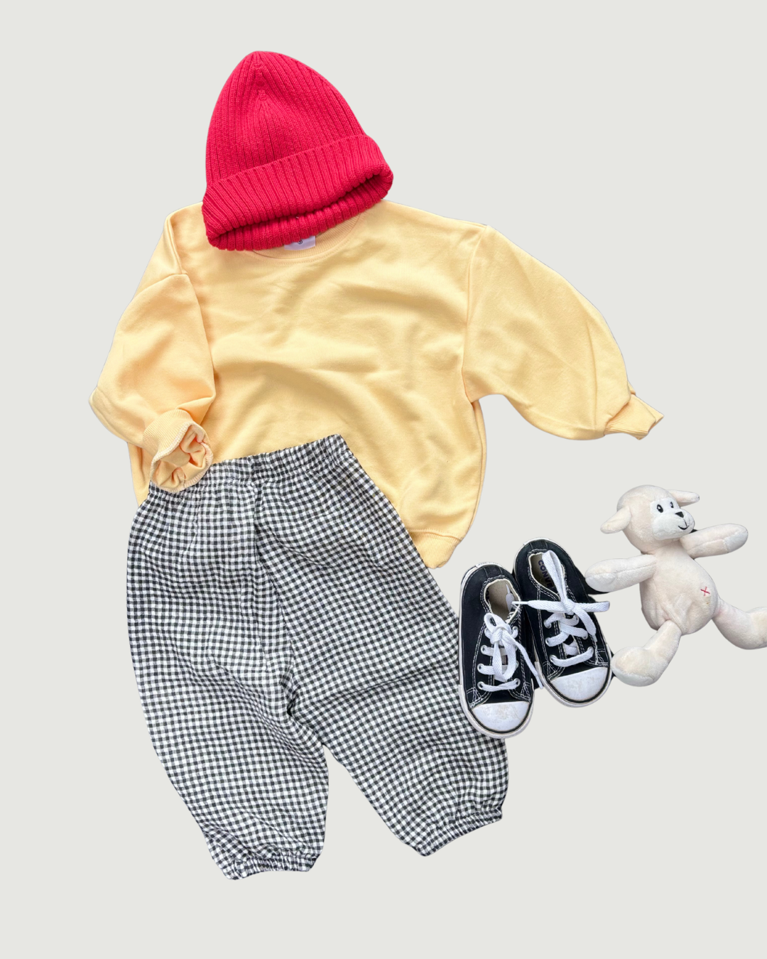 Embossed Check Pants