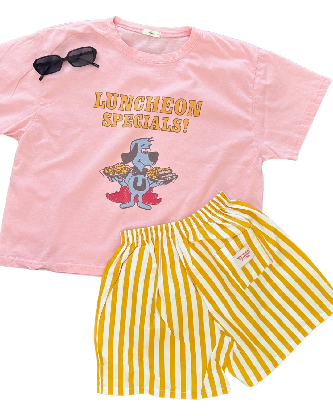 Striped Shorts Yellow