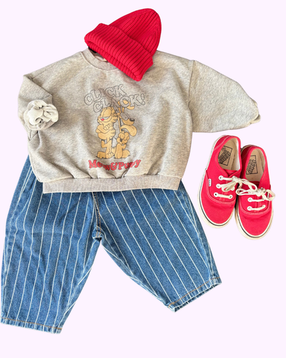 Striped Denim Pants