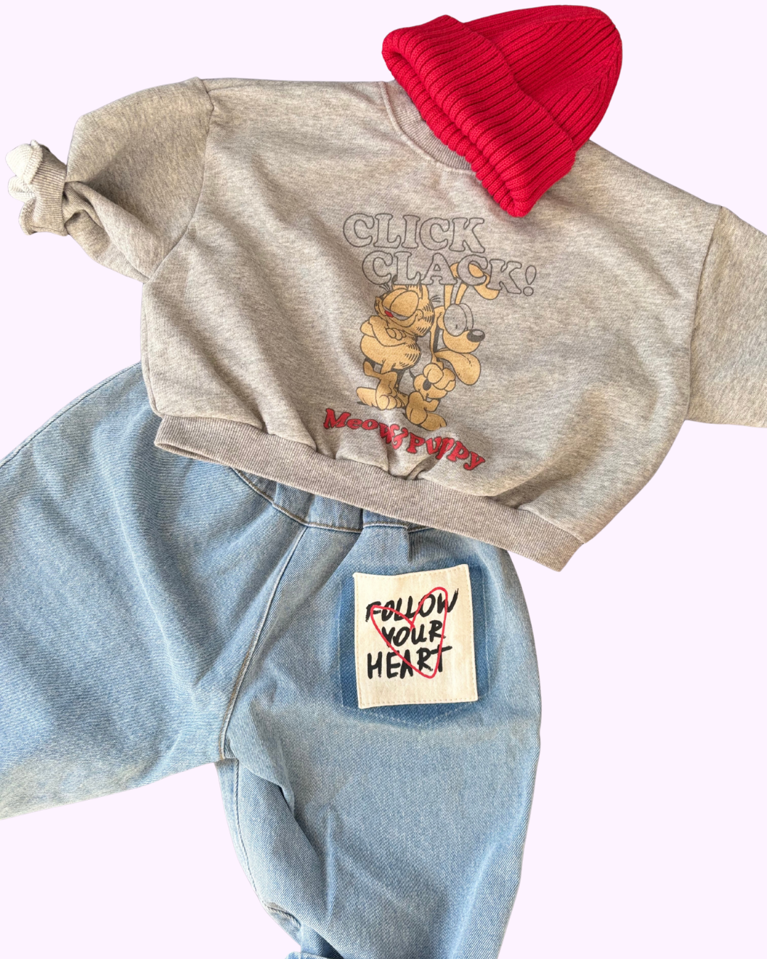 Heart Denim Pants
