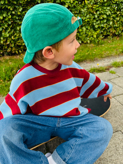 Burgundy Striped Sweatshirt