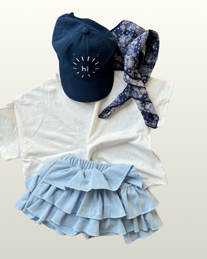 Ruffle Skirt Sky