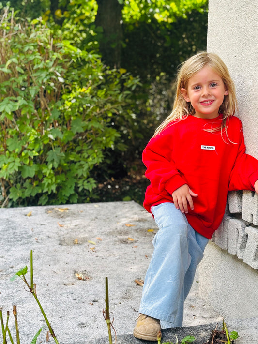 Label Sweatshirt Red