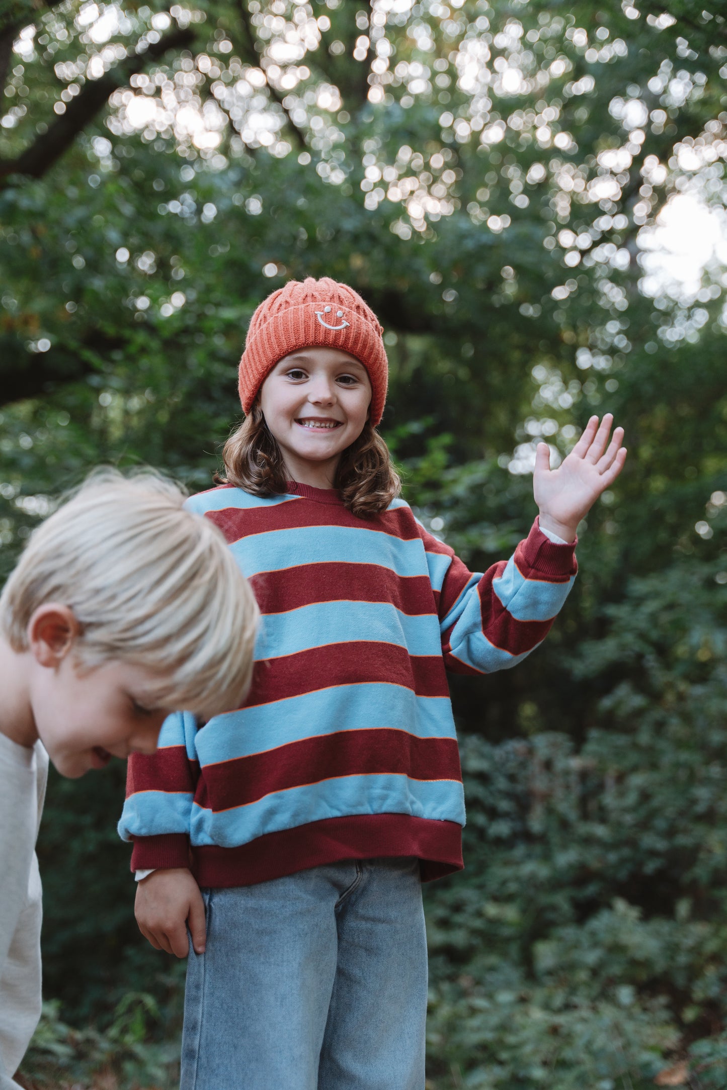 Burgundy Striped Sweatshirt