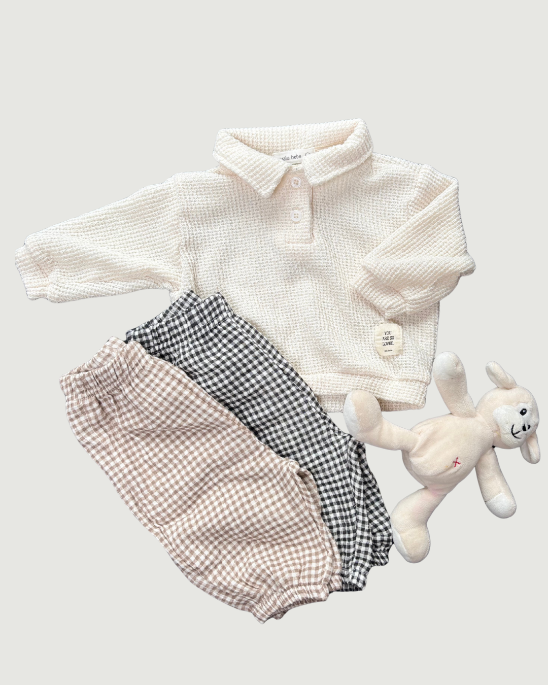 Embossed Check Pants