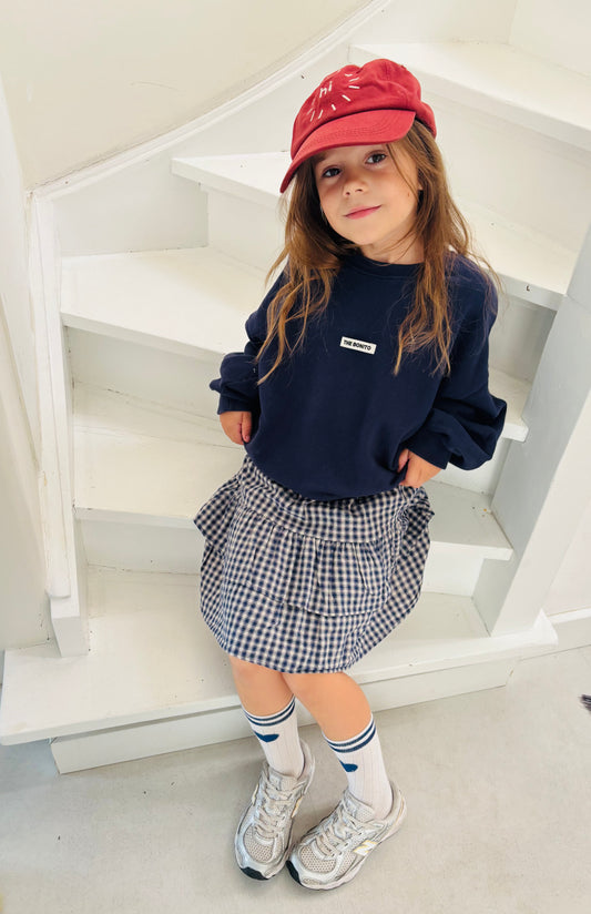 Check Skirt Navy