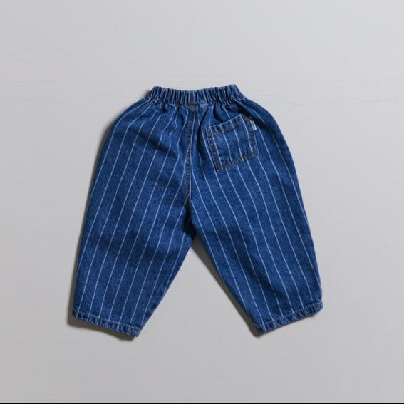 Striped Denim Pants