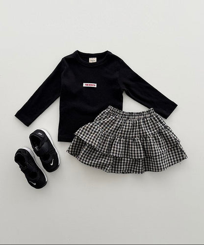 Check Skirt Navy