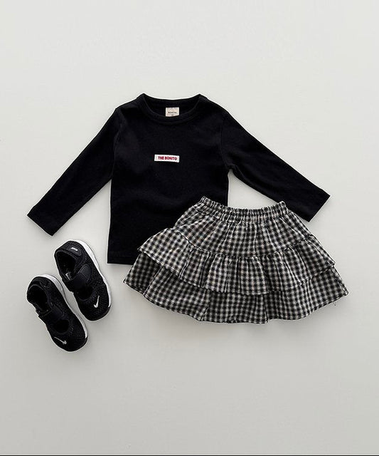 Check Skirt Navy