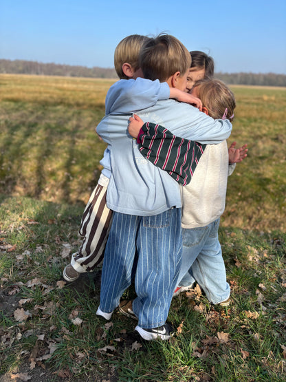 Striped Denim Pants
