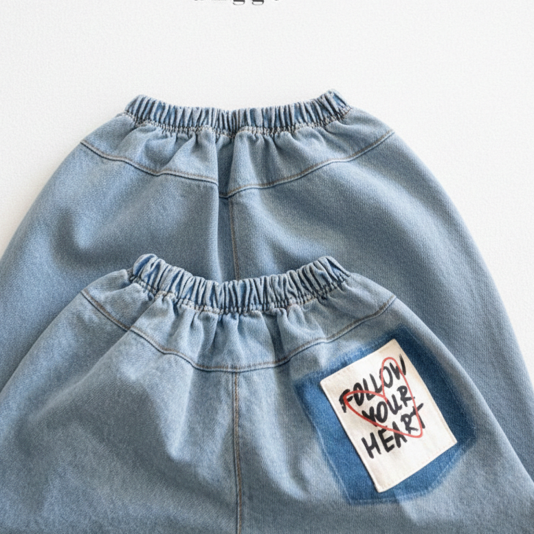 Heart Denim Pants