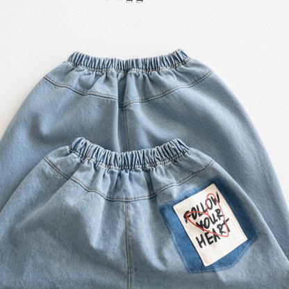 Heart Denim Pants