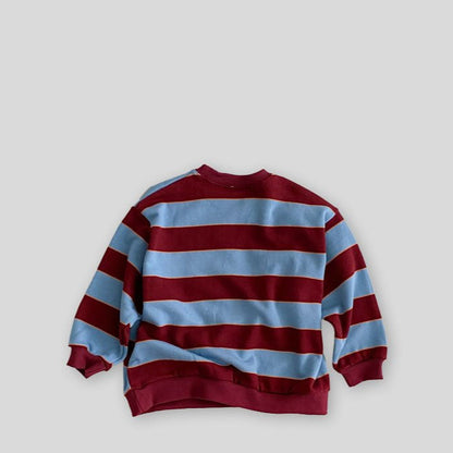 Burgundy Striped Sweatshirt