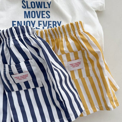 Striped Shorts Navy
