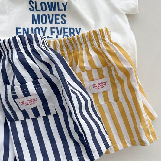 Striped Shorts Navy