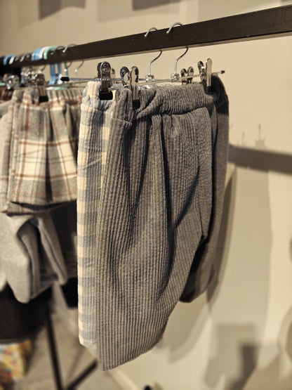 Grey Soft Corduroy Pants